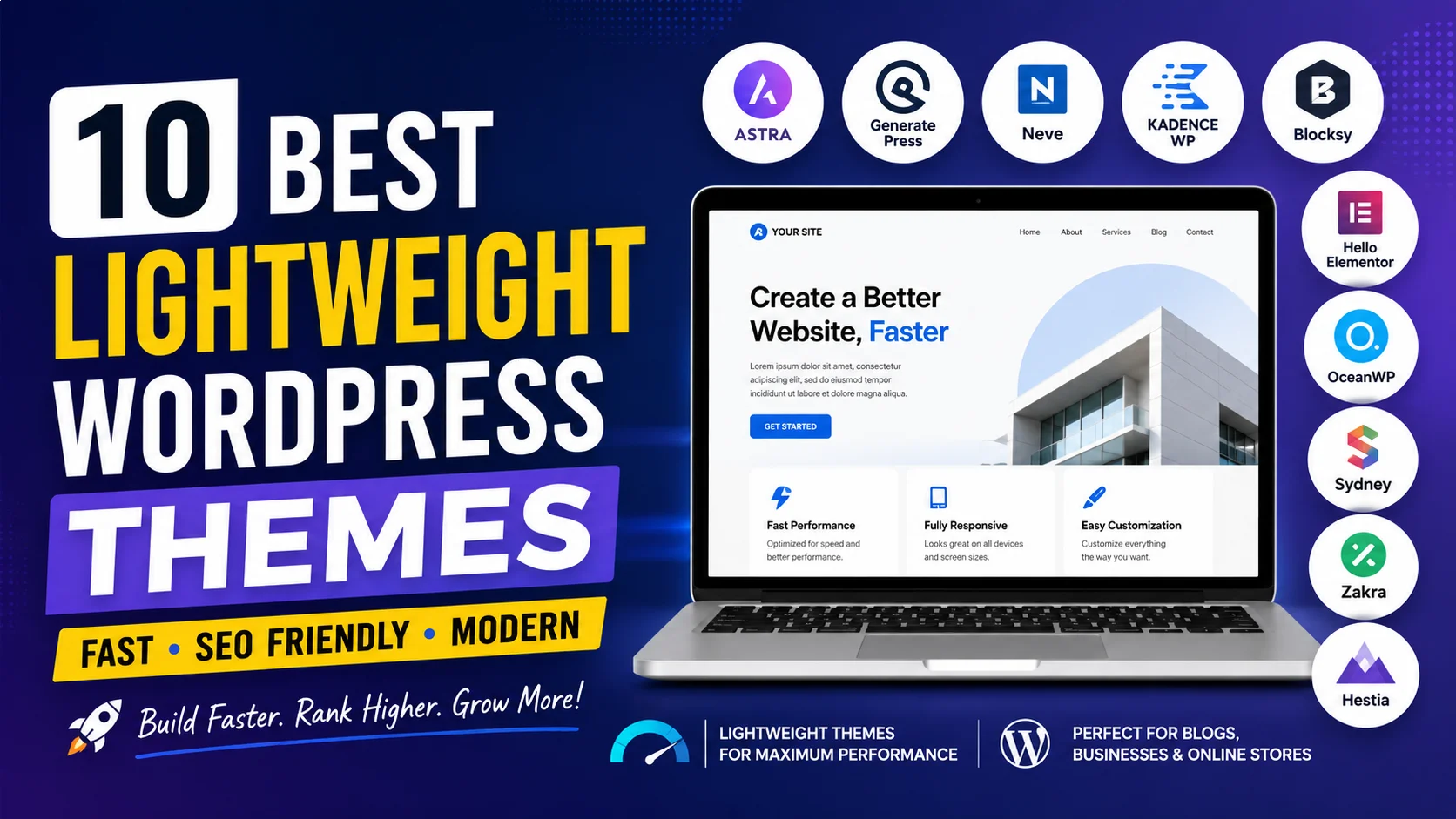 10 Best Lightweight WordPress Themes for Fast SEO-Friendly Websites